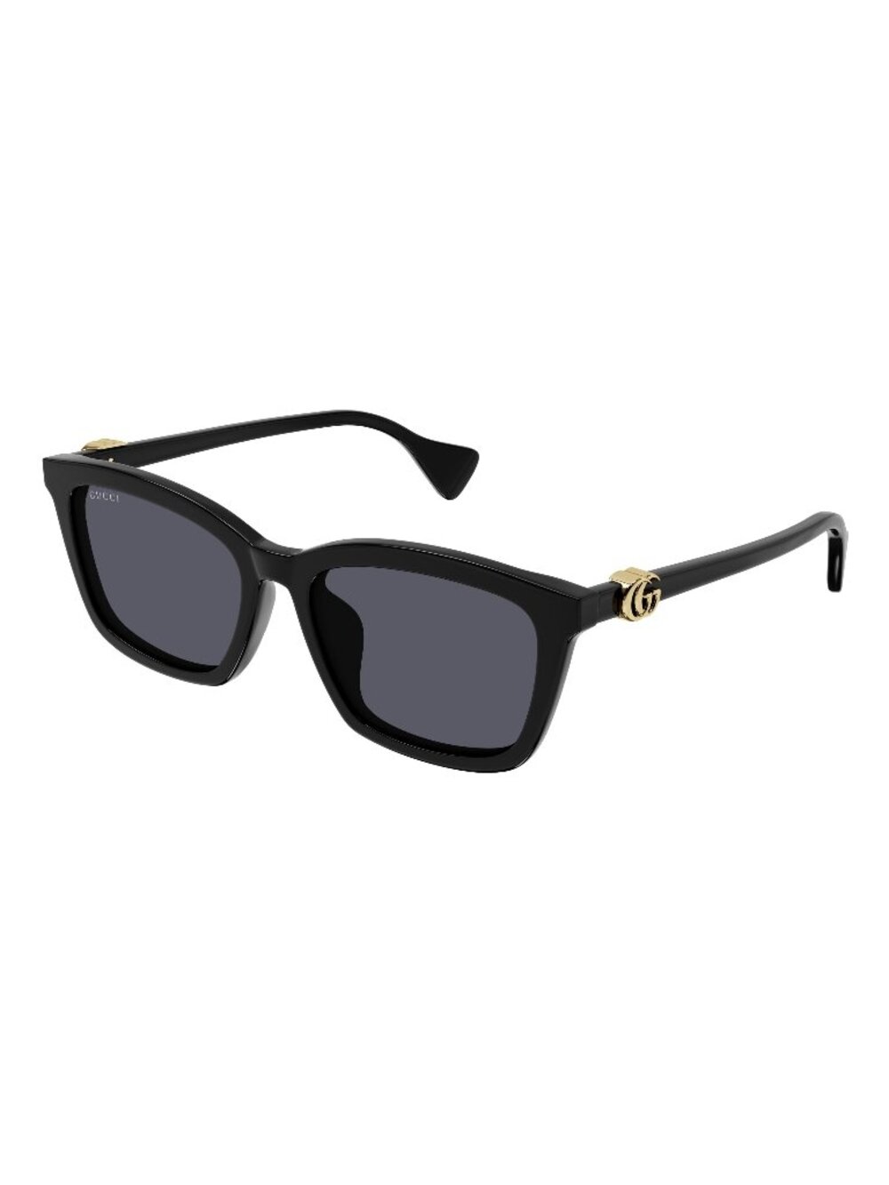 New Gucci Women's Sunglasses Black Square Grey Lens Acetate Frame GG1596SK 001